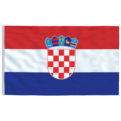 vidaXL Hrvaška zastava 90x150 cm