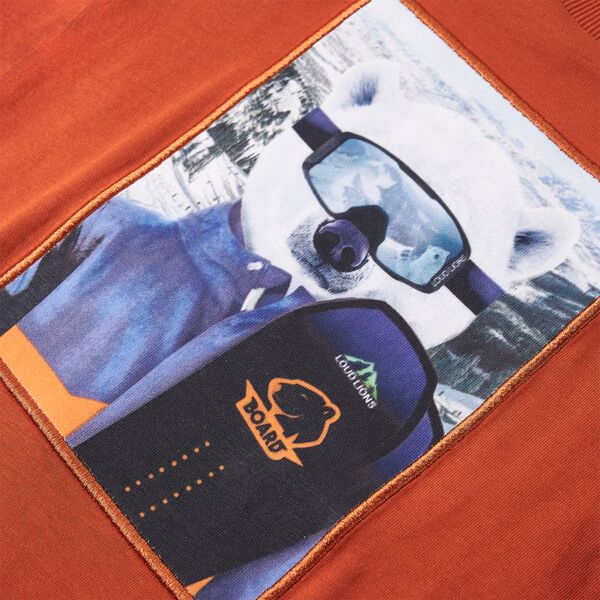 Otro&scaron;ka majica z dolgimi rokavi svetlo rjasta 140