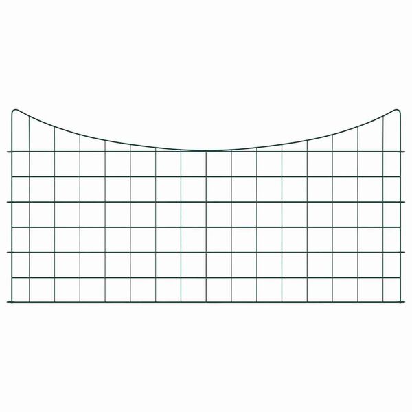 vidaXL Komplet ograje za ribnik 5 pcs Zelena 100 x 50 cm Jeklo