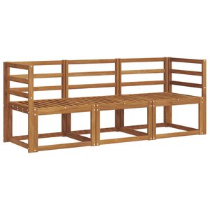 vidaXL Zunanja garnitura za sedenje 3 pcs Naravna