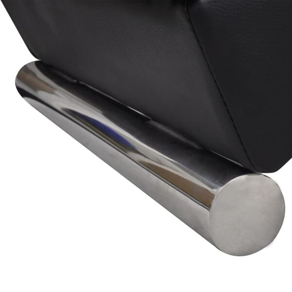 vidaXL Počivalnik črno umetno usnje