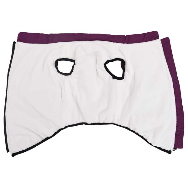 vidaXL Pasja jakna Vijolična L48 Flis in poliester