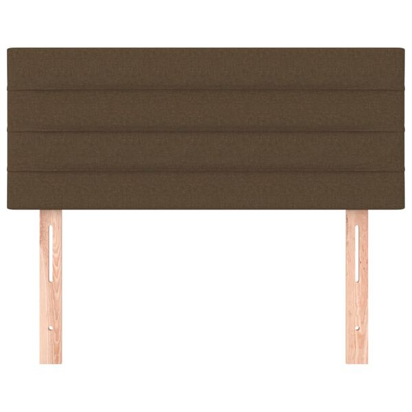 vidaXL Posteljno vzglavje temno rjavo 80x5x78/88 cm blago