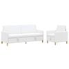 vidaXL Sofa set z shrambo 2 kos Bela Poliester