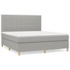 vidaXL Box spring postelja z vzmetnico svetlo siva 160x200 cm žamet