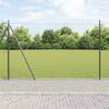 vidaXL Ograja s stebrom Siva 1,5 x 10 m Jeklo in PVC