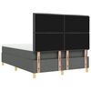 vidaXL LED Box Spring Postelja Temno siva 140 x 200 cm blago