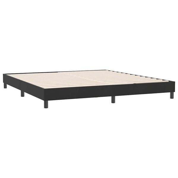 vidaXL Box spring postelja brez vzmetnico črna 180x210 cm žamet