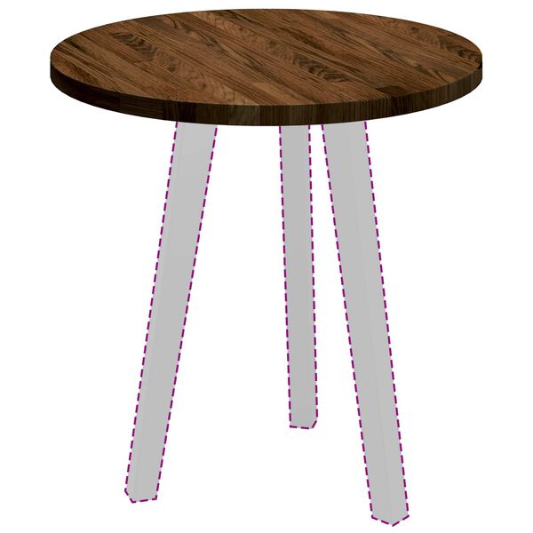 vidaXL Nepremična povr&scaron;ina Svetlo rjava &Oslash; 50 x 2,5 cm