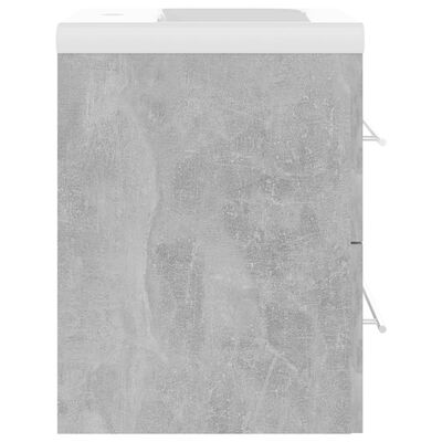 vidaXL Omarica z umivalnikom betonsko siva iverna plošča