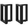 vidaXL Noge za klubsko mizico v obliki črke T, 2 kosa, črne, 38x25x(42-43) cm, jeklo