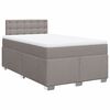 vidaXL Box spring postelja z vzmetnico taupe 120x200 cm blago