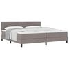 vidaXL Postelja z vzmetnico z blazino Taupe 200 x 200 cm blago