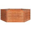 vidaXL Vrtna visoka greda rusty 129x129x45 cm corten jeklo
