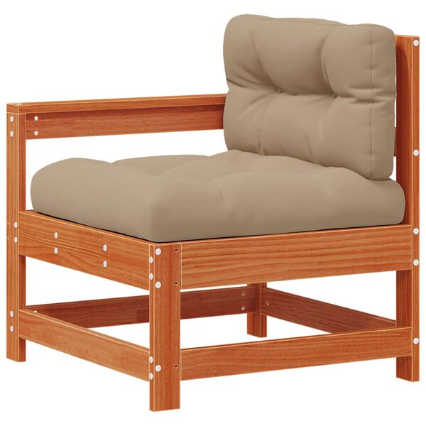 vidaXL Vrtna dnevna garnitura 5 pcs Voskan Rjava Masivna borovina