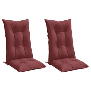 vidaXL Blazina za stol 2 kosa melanž vinsko rdeča 120x50x7 cm blago