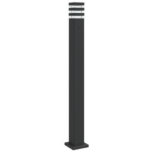 vidaXL Zunanja talna svetilka z vtičnico črna 110 cm aluminij
