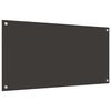 vidaXL Zaščita za kuhinjo 2 pcs Temno siva 100 x 50 cm kaljeno steklo