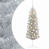vidaXL Umetno ozko božično drevesce z božično kroglico 150 cm 150 LED