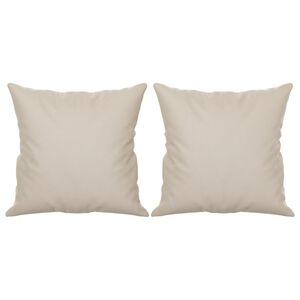 vidaXL Okrasna blazina 2 kosa krem 40x40 cm blago