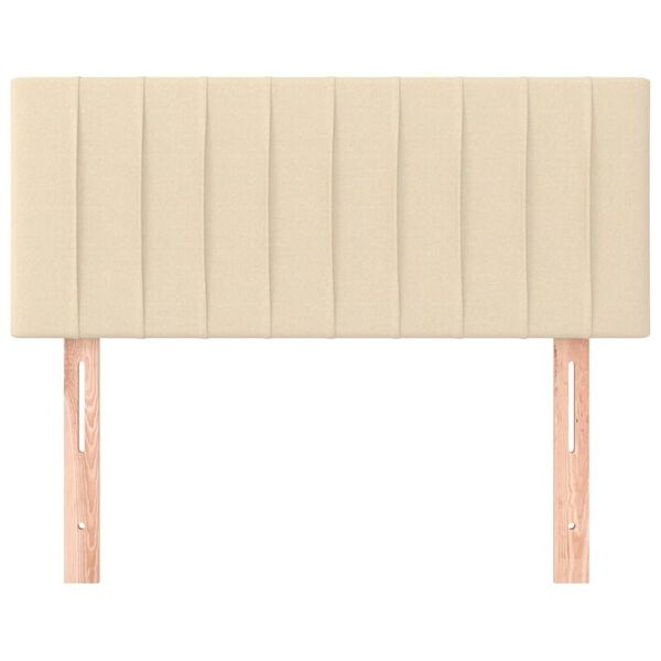 vidaXL Posteljno vzglavje krem 80x5x78/88 cm blago