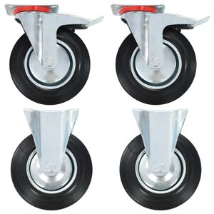 vidaXL Kolesa 4 kosi 200 mm