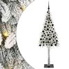 vidaXL Božično drevo med 300 LED z stojalom Bela 180 cm PE in jeklo