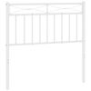 vidaXL Kovinsko nadomestno vzglavje belo 90 cm