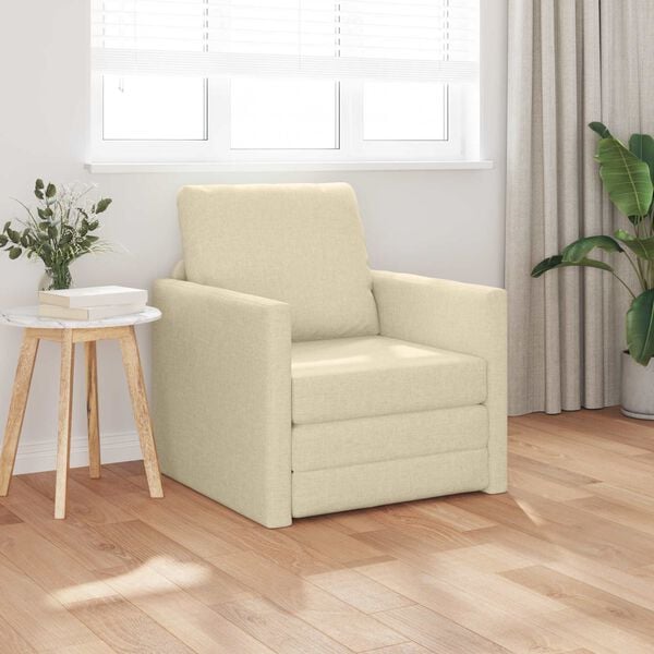 vidaXL Sofa postelja 60cm krema blago
