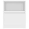 vidaXL Nočna omarica bela 40x40x50 cm iverna plo&scaron;ča