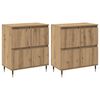 vidaXL Omarica za shranjevanje 2 pcs Umetni hrast 60 x 35 x 70 cm