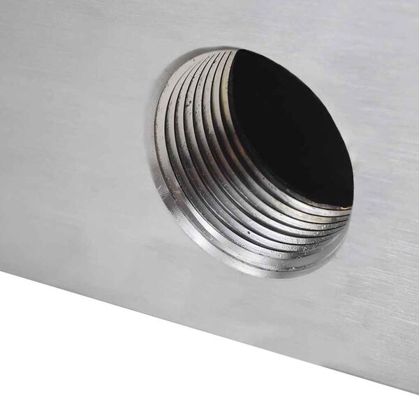 vidaXL Pravokotna fontana za bazen slap nerjaveče jeklo 45 cm