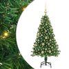 vidaXL Umestno božično drevo Zelena 120 cm PVC, jeklo in plastika