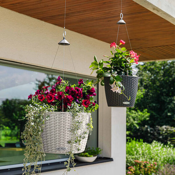 LECHUZA Viseč cvetlični lonec NIDO Cottage 35 ALL-IN-ONE granit