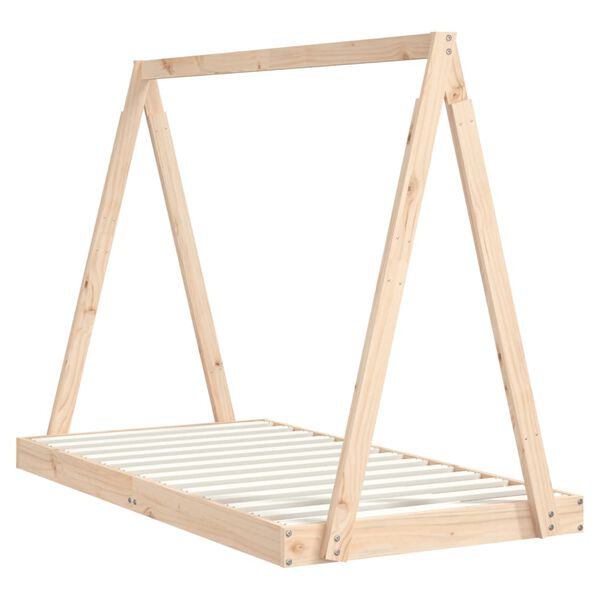 vidaXL Otroški posteljni okvir 80x160 cm trdna borovina
