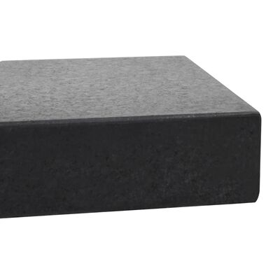 vidaXL Podstavek za senčnik granit 25 kg pravokoten črne barve