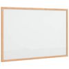 vidaXL Magnetna bela tabla z okvirjem iz masivnega borovega lesa 60 x 40 cm