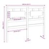 vidaXL Posteljno vzglavje belo 140,5x4x100 cm trdna borovina