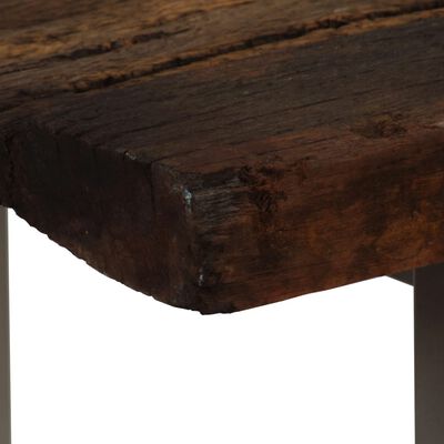 vidaXL Konzolna mizica predelan les in jeklo 120x35x76 cm