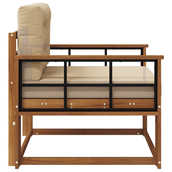 vidaXL Srednji zunanji kavč Masiven les akacije Naravna