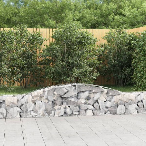vidaXL Obokane gabion košare 20 kosa 400x30x40/60 cm pocinkano železo