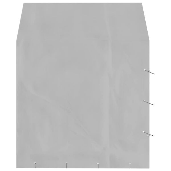 vidaXL Zunanja pasja ograda s streho srebrna 2x2x2,5 m pocinkano jeklo