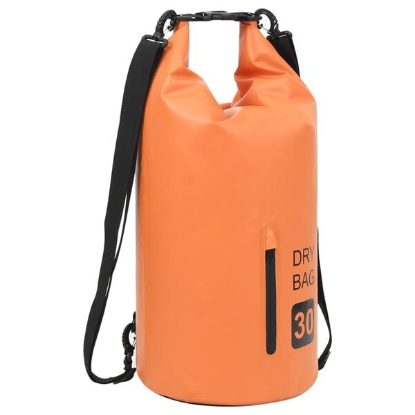 vidaXL Torba Dry Bag z zadrgo oranžna 30 L PVC