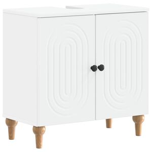 vidaXL Kopalni&scaron;ka omara za umivalnik ALKMAAR Bela 59,5 x 31,5 x 59 cm