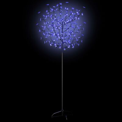 vidaXL Božično drevesce z 200 LED lučkami češnjevi cvetovi 180 cm