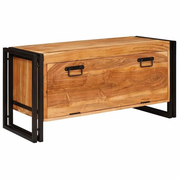 vidaXL Omara za čevlje Rjava 90 x 38 x 45 cm Masiven les akacije