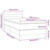 vidaXL Box spring postelja z vzmetnico krem 90x200 cm blago