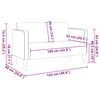 vidaXL Loveseat kavč temno zelena 109 cm velur tkanina