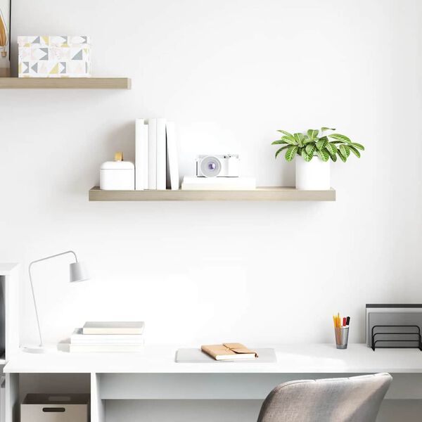 vidaXL Stenska polica barva hrasta 90x23,5x3,8 cm MDF