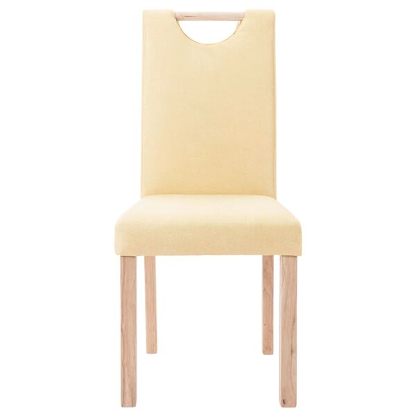 vidaXL Jedilni stoli 4 kosi krem blago